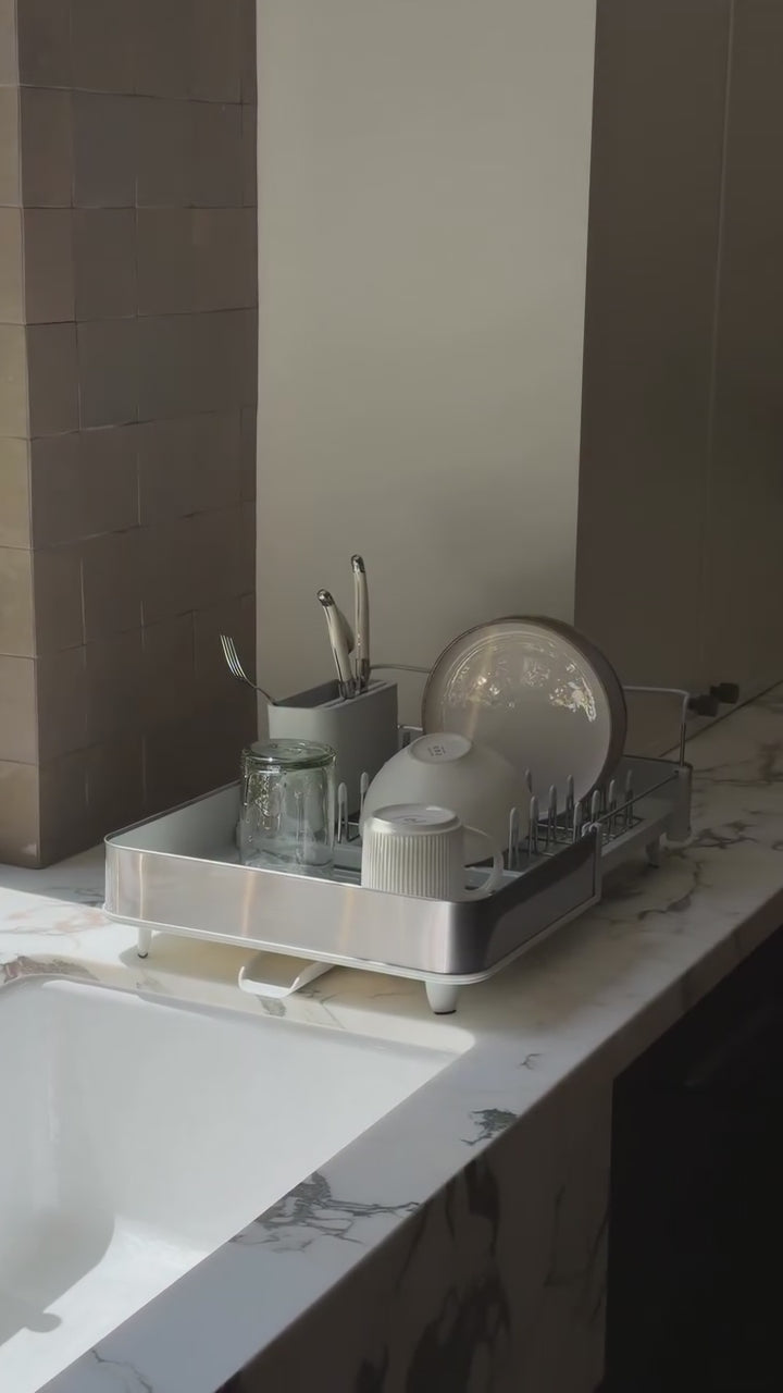 Expand Dish Drying Rack – Extendable with Utensil Holder